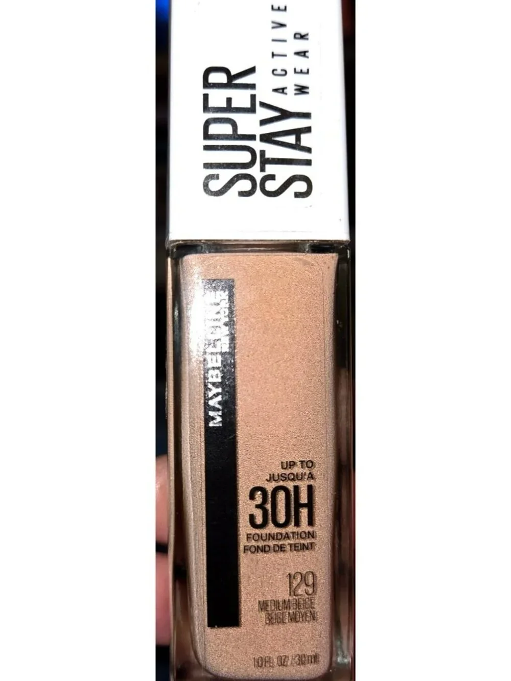 Maybelline Super Stay Active Wear 30H Foundation Medium Beige 129 Matte Full-Cov